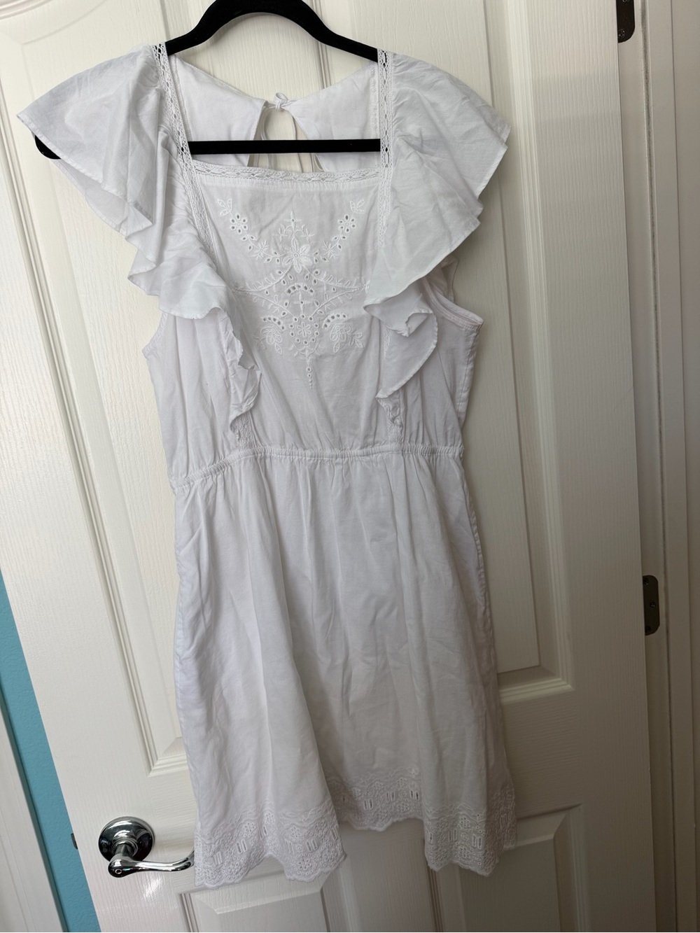 Old Navy White Eyelet Ruffle Sun Dress